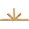 Ekena Millwork Kennewick Rough Sawn Timber Gable Bracket, Western Red Cedar, 108"W x 68"H x 4"D x 6"F, 15/12 Pitch GBW108X68X0406KEN00RWR - alternate 4